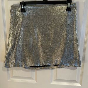 Metallic mini skirt